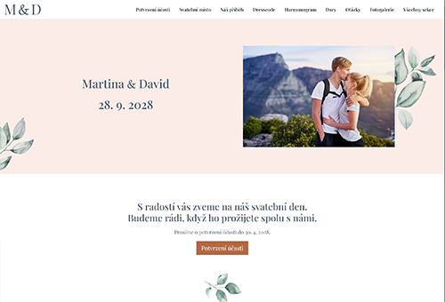 Svatební web