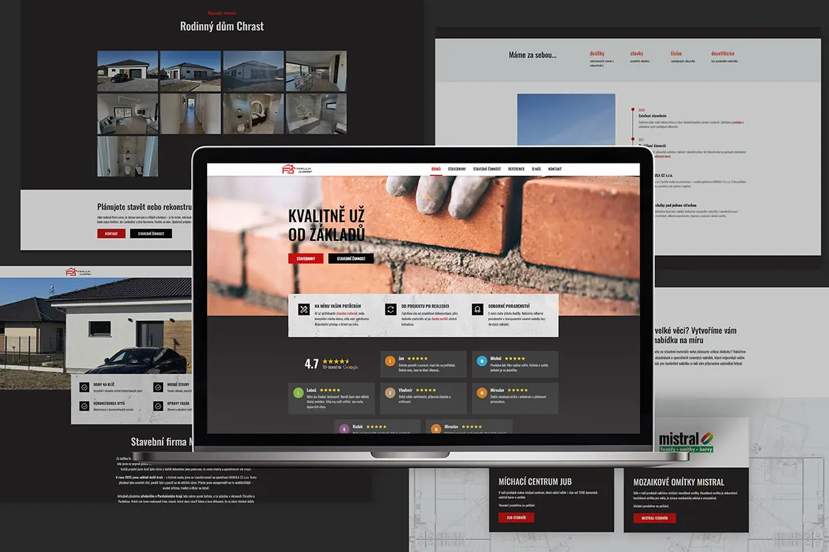 Profesionální web na míru: Jak jsme postavili moderní web pro stavaře