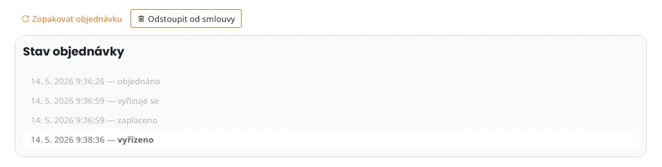 Odstoupení od kupní smlouvy inPage