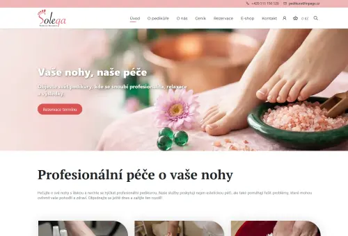 Šablona inPage - Pedikura