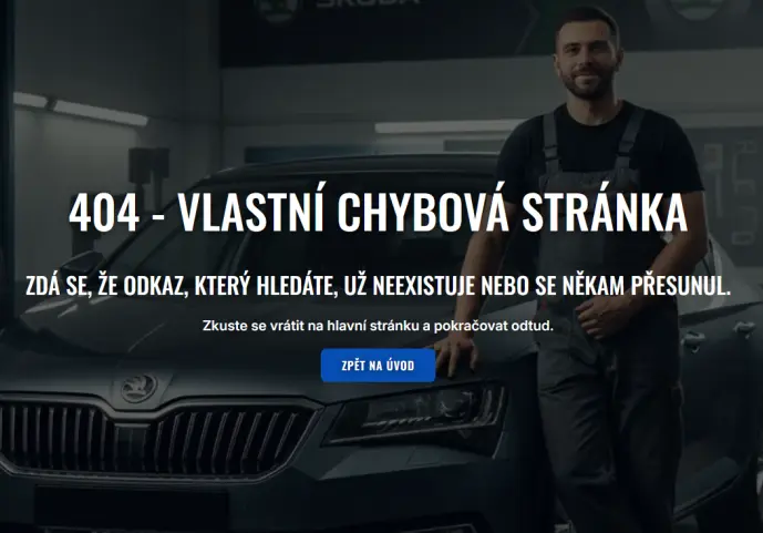 Vytvořte si na inPage vlastní stránku s chybou 404