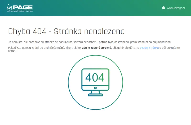 Nastavte si vlastní stránku s chybou 404